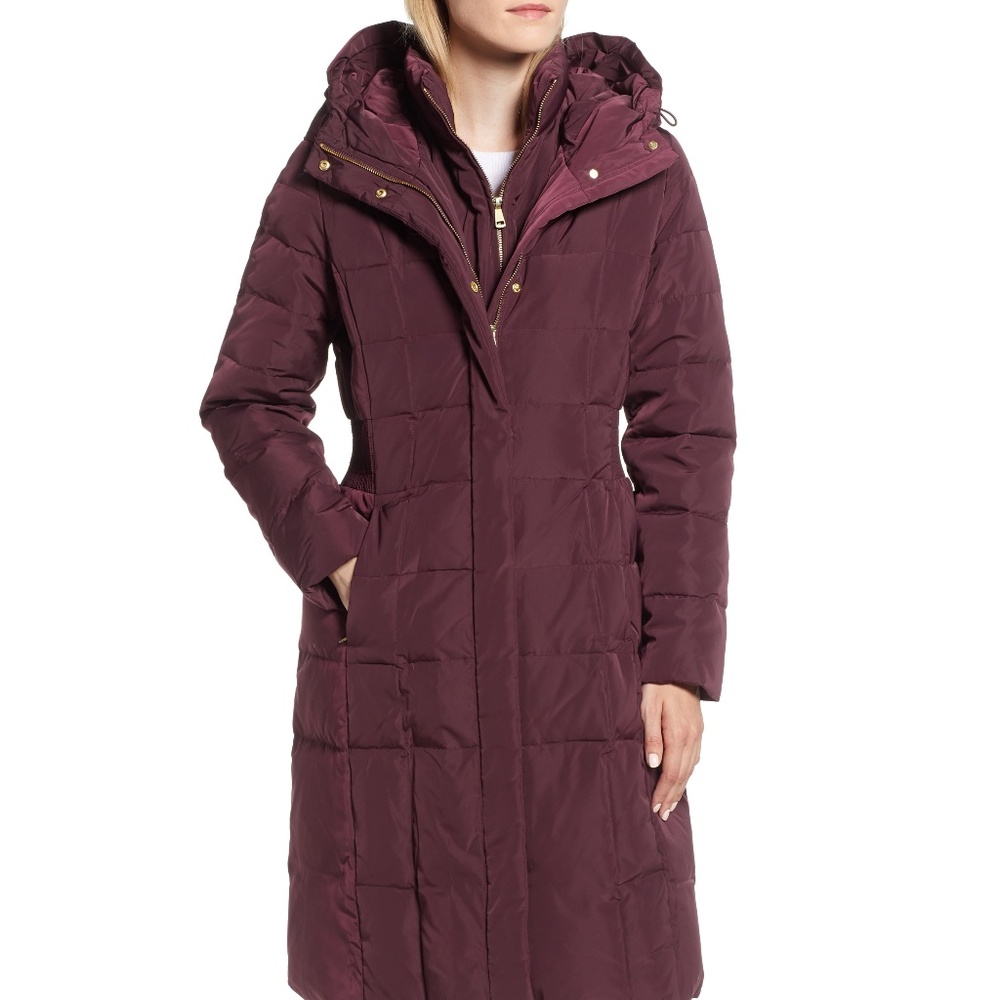 COLE HAAN SIGNATURE Puffer Zip Hooded Down Jacket